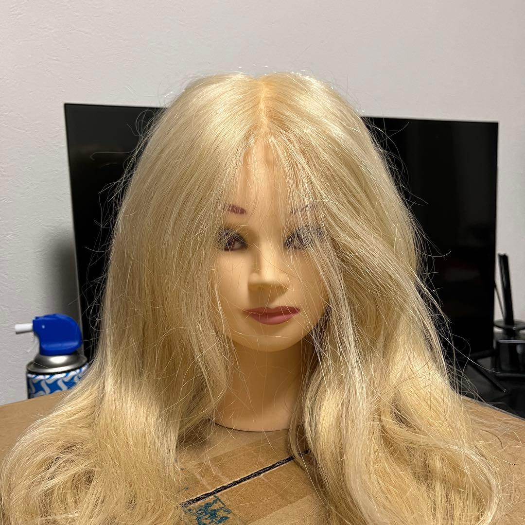 金髪ロングウィッグ　練習用