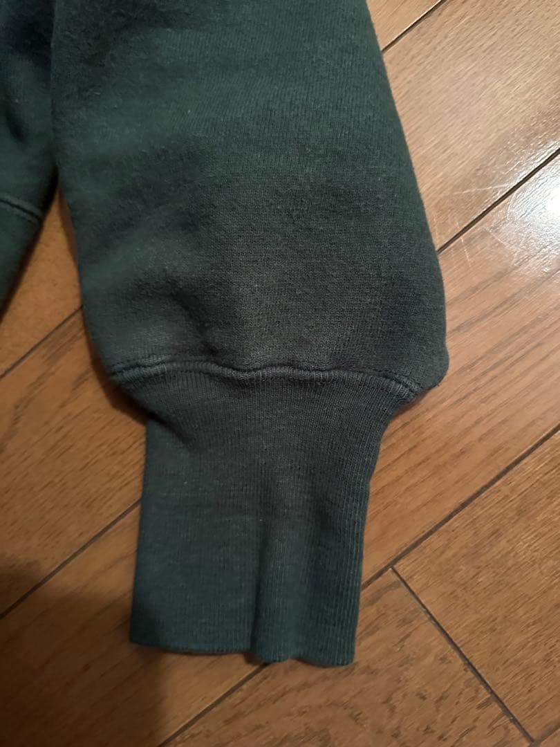 え*。様 リバースウィーブ ３段ロゴ　ダークグリーン　90s