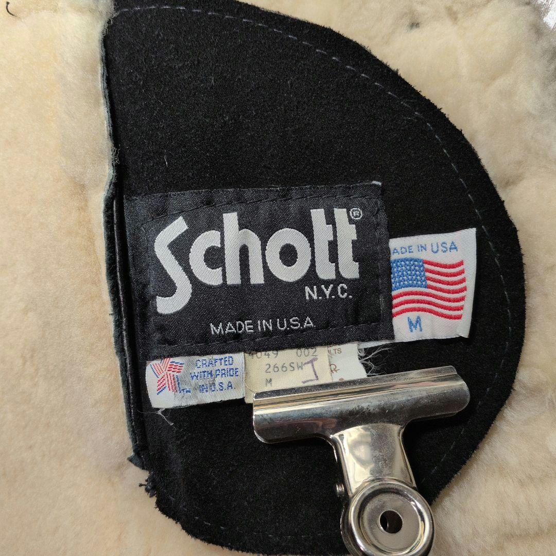 USA製 Schott 266SW ムートンジャケット 羊革 レディース M