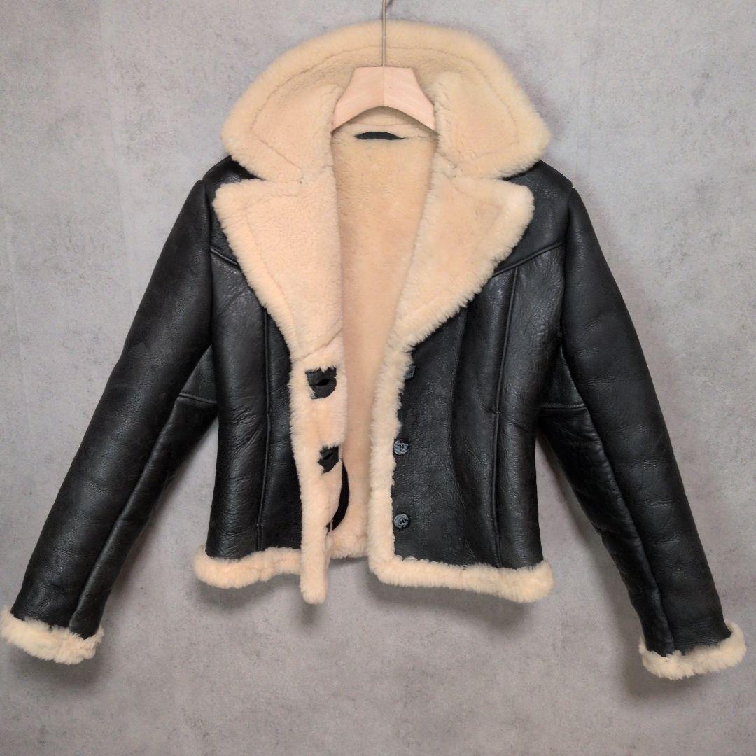 USA製 Schott 266SW ムートンジャケット 羊革 レディース M