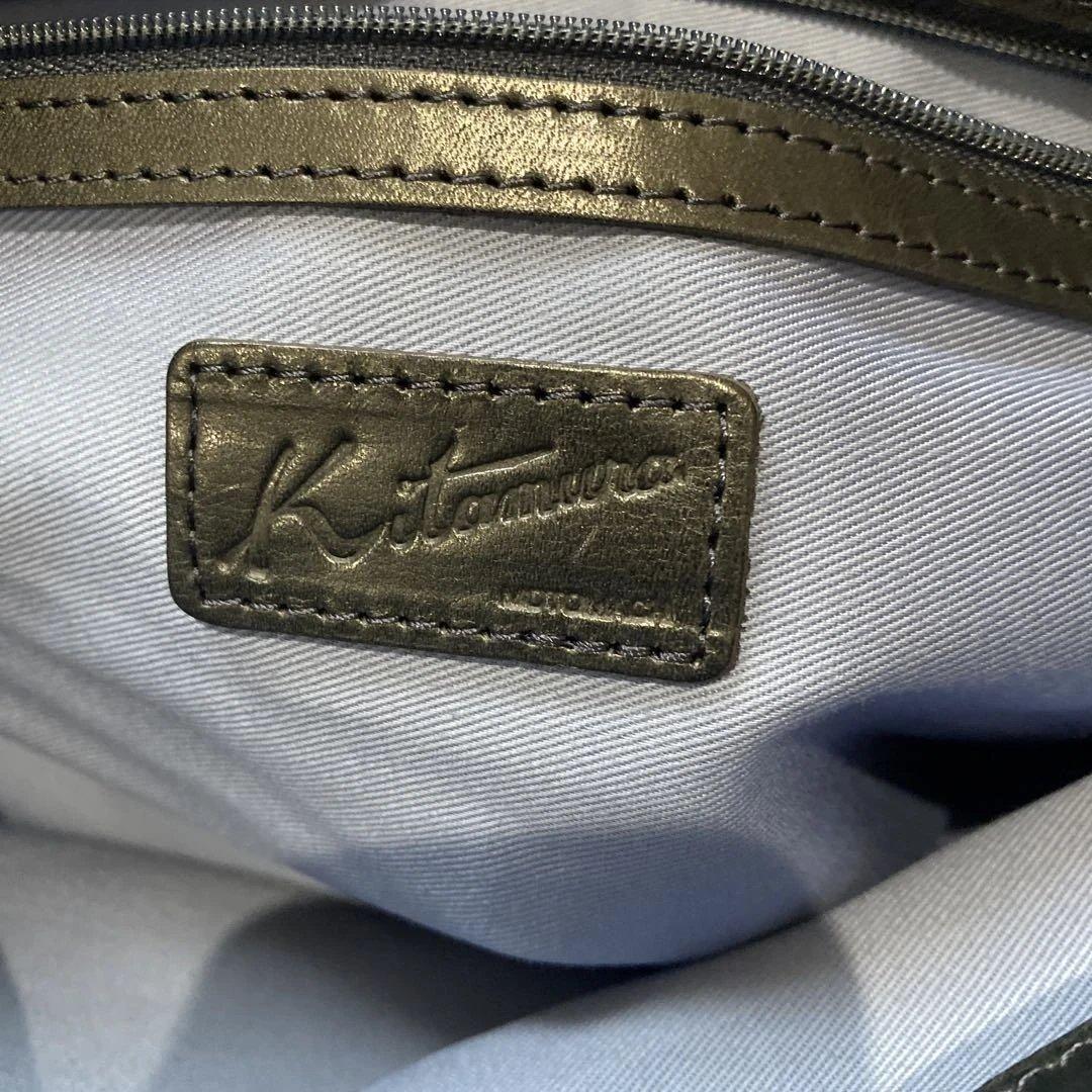 【完売品】定価55,000円新品未使用　 キタムラ　 ネイビーレザートートバッグ