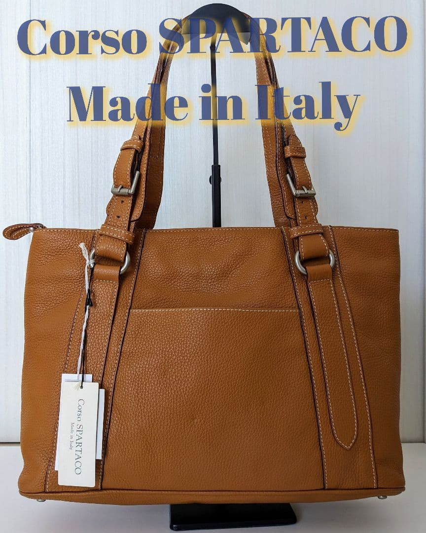伊製 Corso SPARTACO Italy イタリアンレザービジネスバッグ