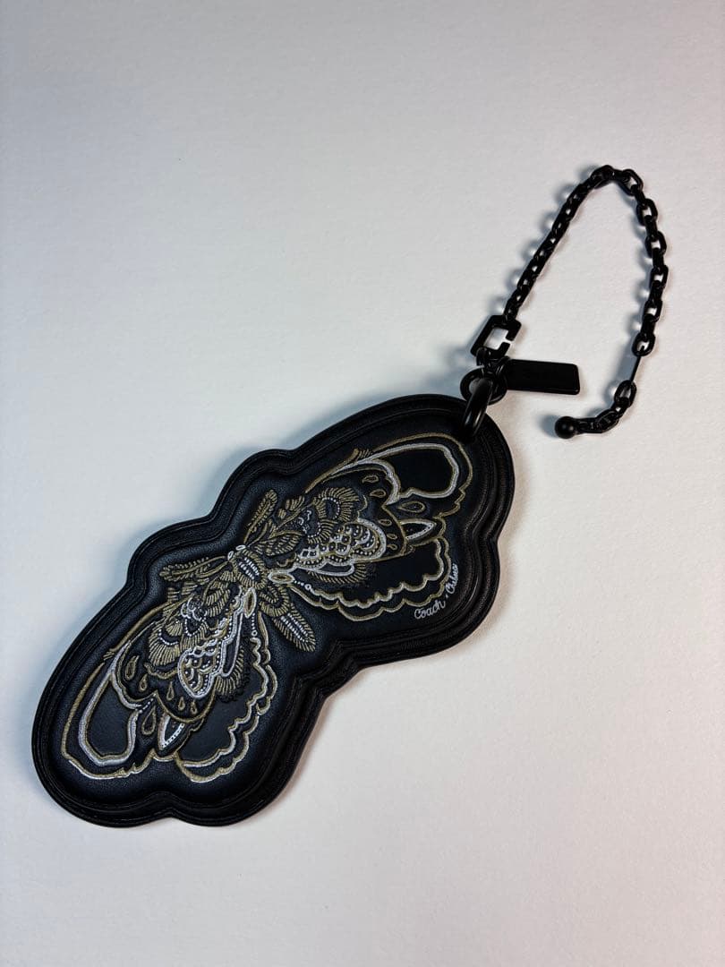 アクセサリー Coach butterfly embroidery bag charm