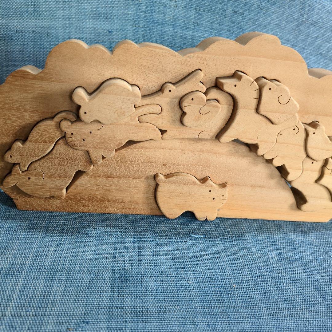 小黒三郎さんの組み木十二支とねこ