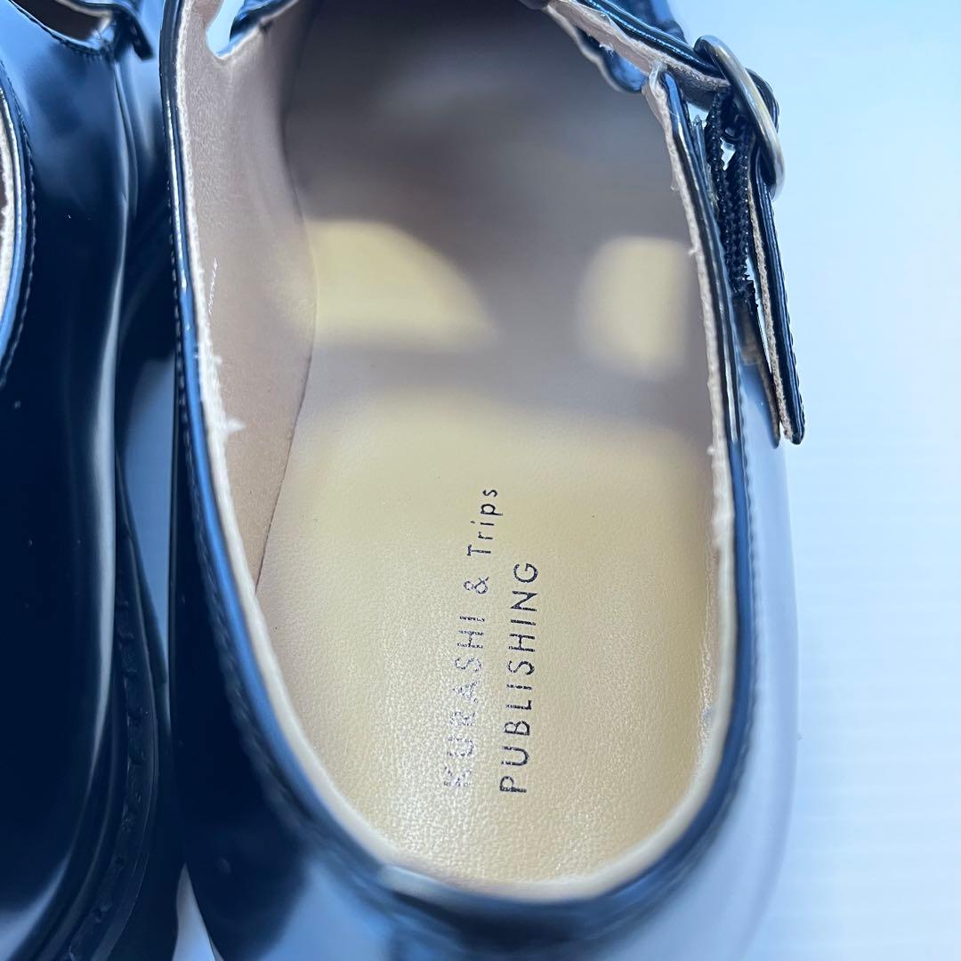 未使用✨ 【 北欧、暮らしの道具店 】 Tストラップシューズ 本革 黒 23.5