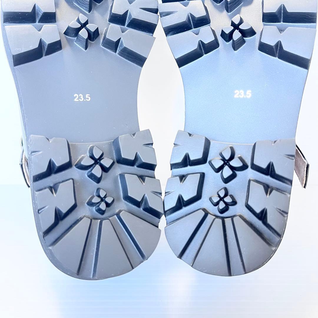 未使用✨ 【 北欧、暮らしの道具店 】 Tストラップシューズ 本革 黒 23.5