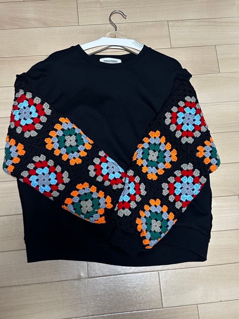 DISCOVERED/ディスカバード/CROCHET SLEEVE SWEAT