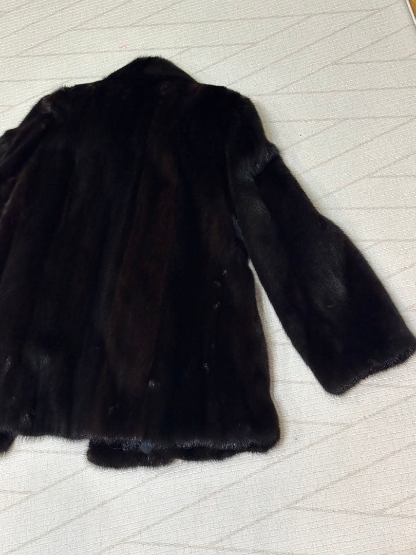 《超美品！》ダークブラウン ミンク　ファーコート ヴィンテージ