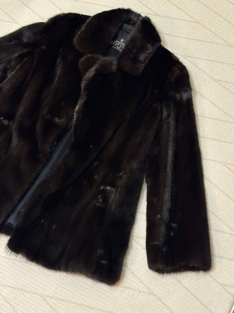 《超美品！》ダークブラウン ミンク　ファーコート ヴィンテージ