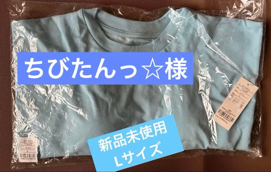 ★新品未使用★ブラトップ付きエンボス加工★SUKALA 水色 Tシャツ ★L