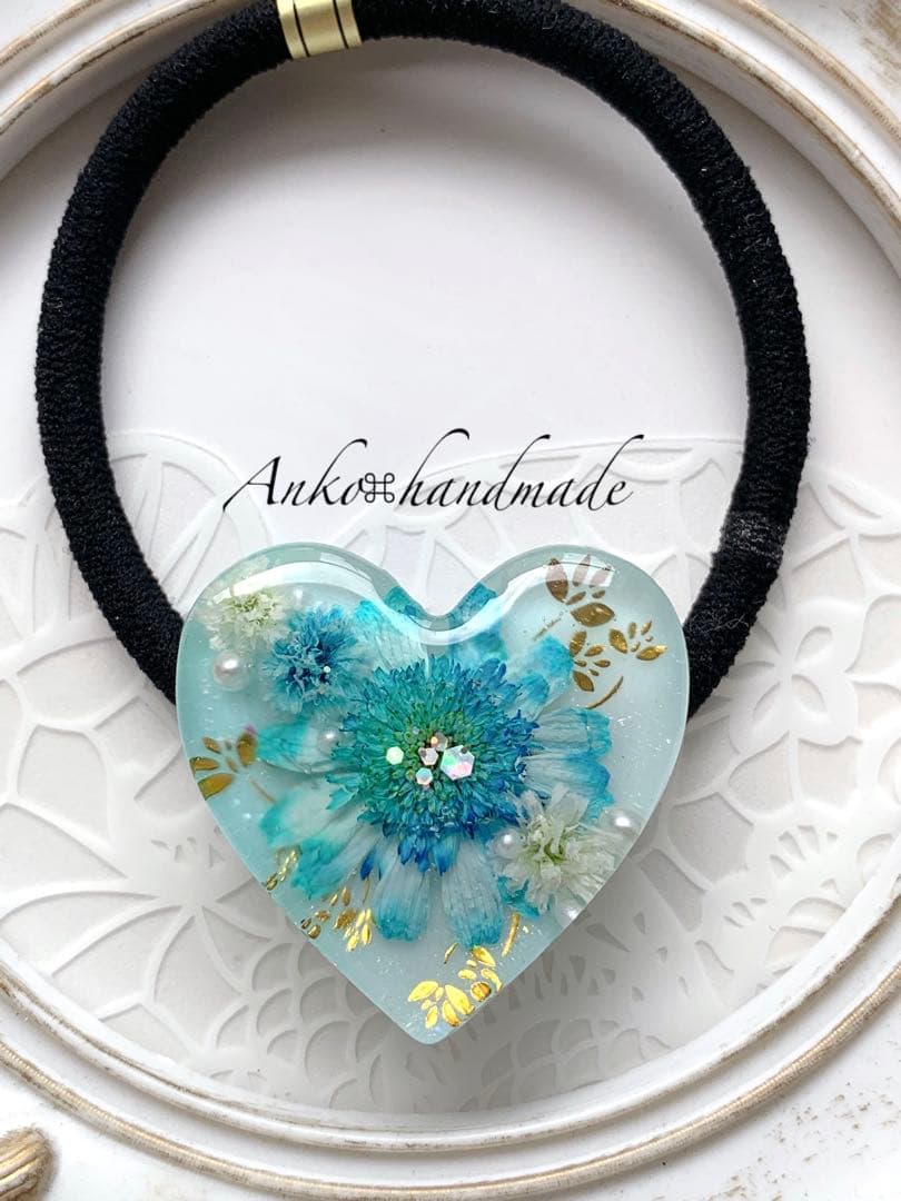 【ヘアゴム】レジン　サークル3.5㎝