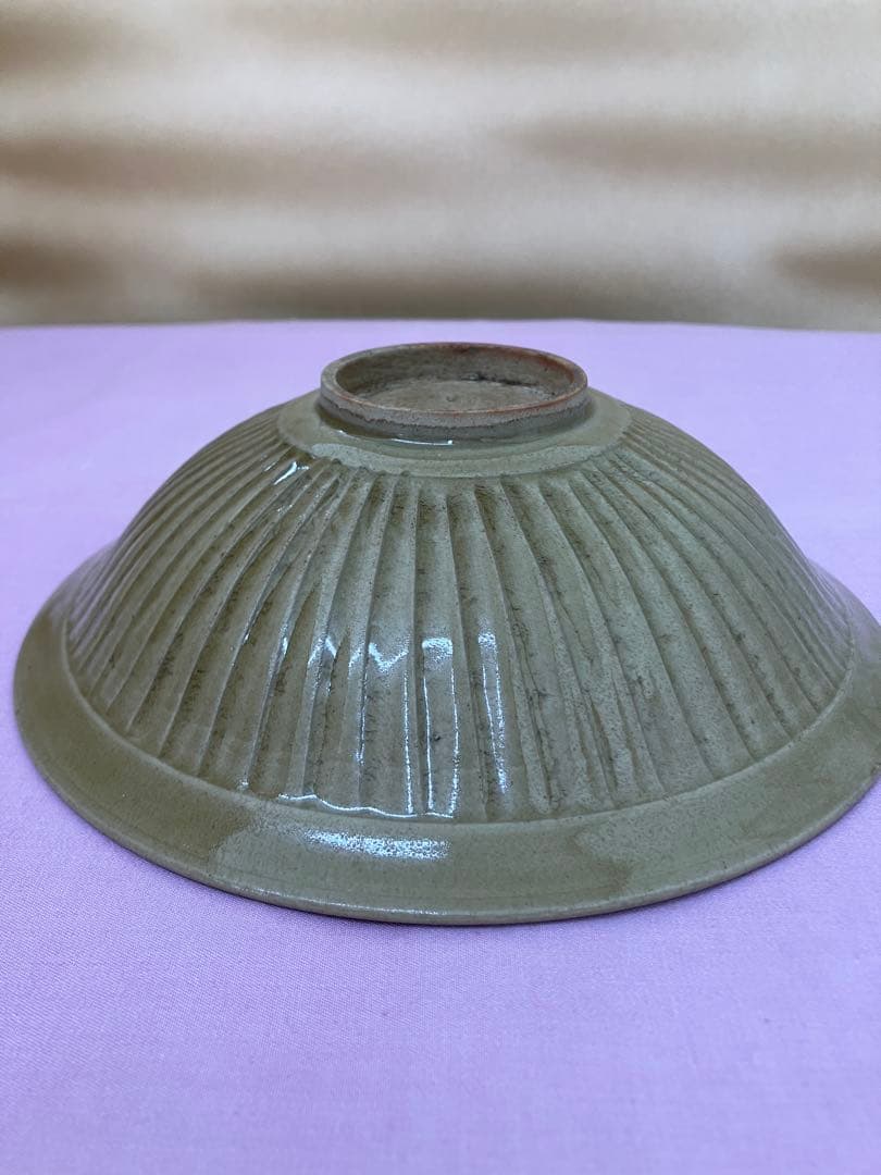 青磁唐子文平鉢