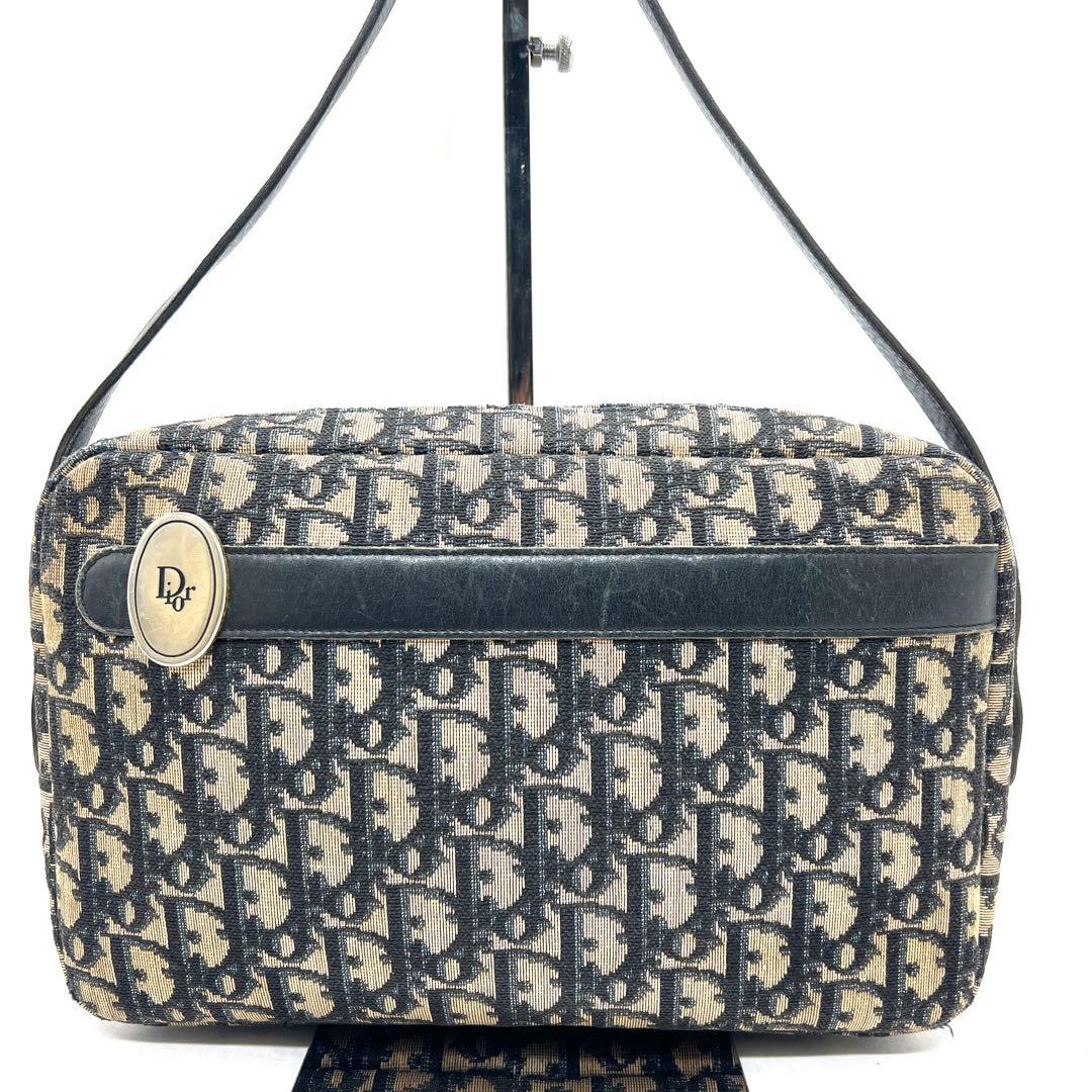 【美品】Dior ワンショルダー ショルダー バッグ トロッター キャンバス