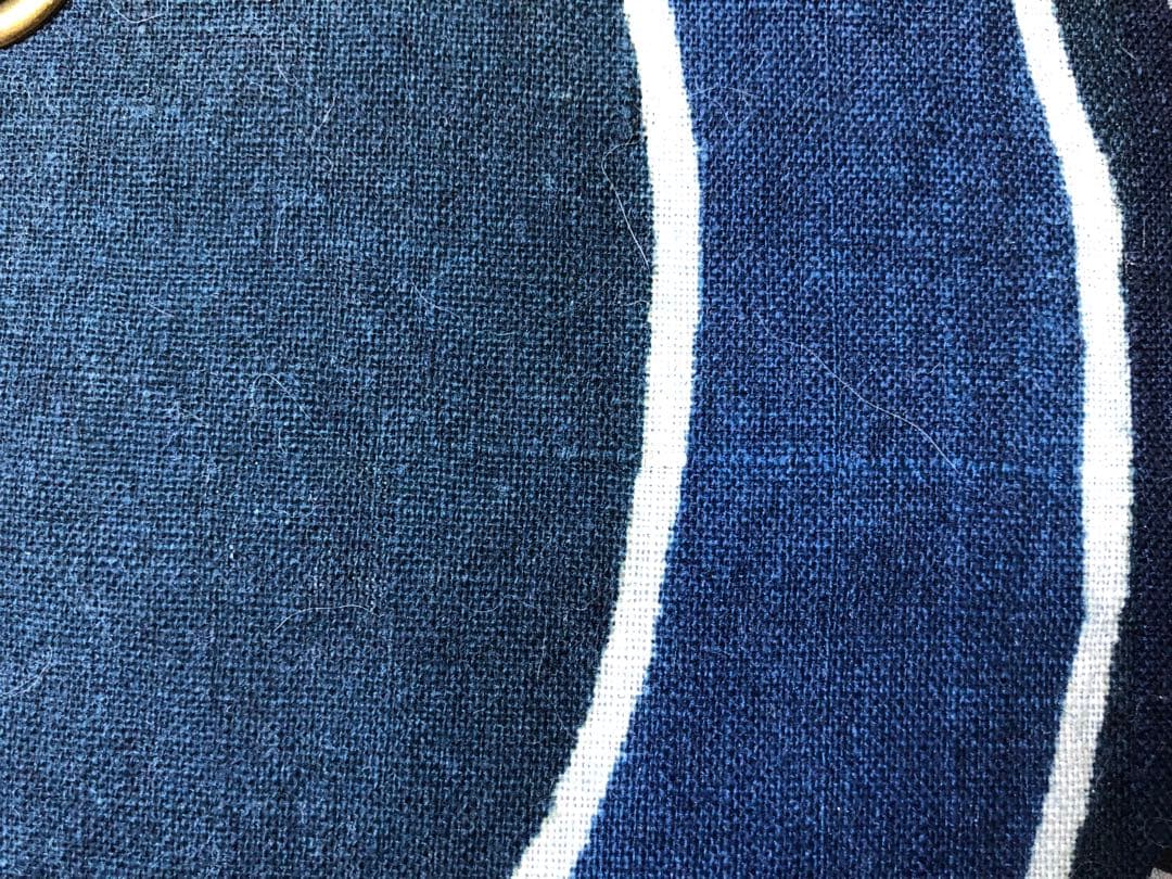 一閑張り　一閑張りバック　　　　藍染 筒がき　正絹古布　犬張子　狛犬