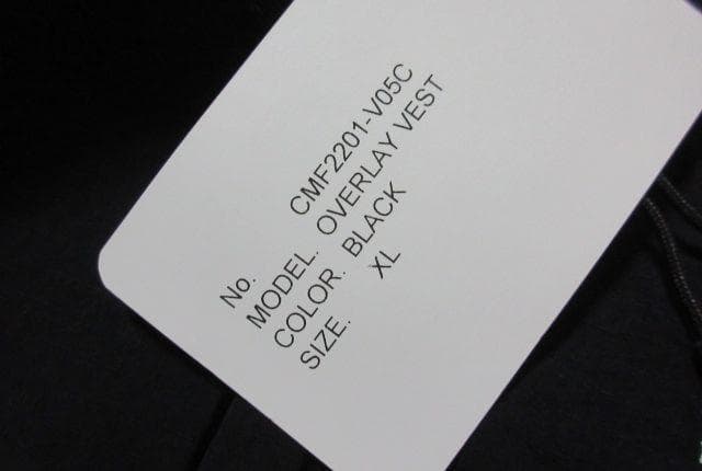 COMFY OUTDOOR GARMENT ベスト OVERLAY VEST 黒