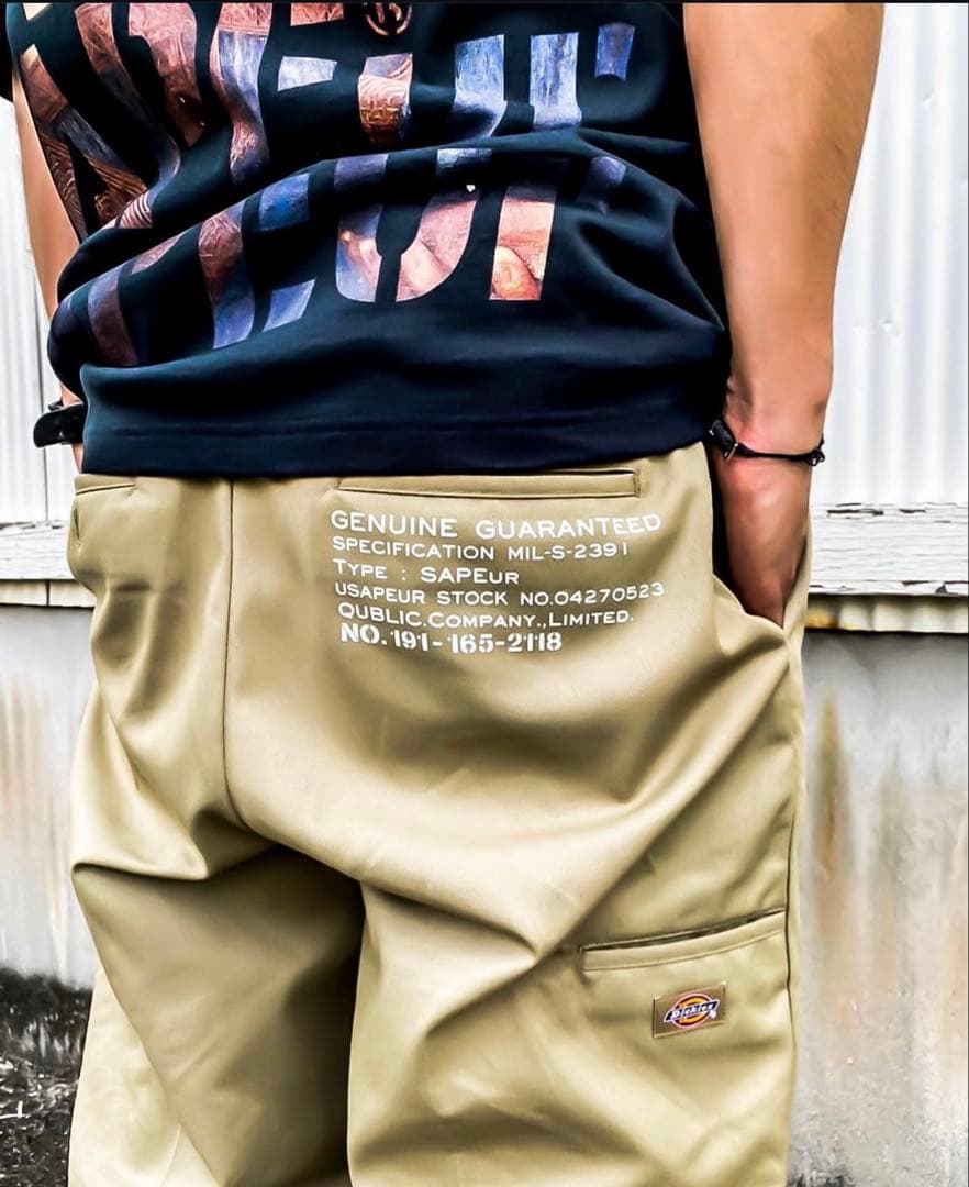 新品SAPEur×Dickies ダブルニーパンツ　ベージュ