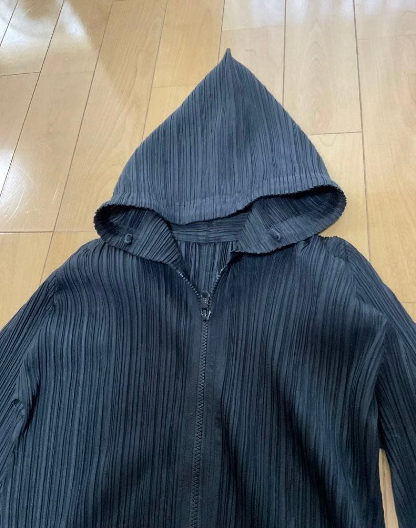 プリーツプリーズ PLEATS PLEASE フード付きパーカー カーディガン