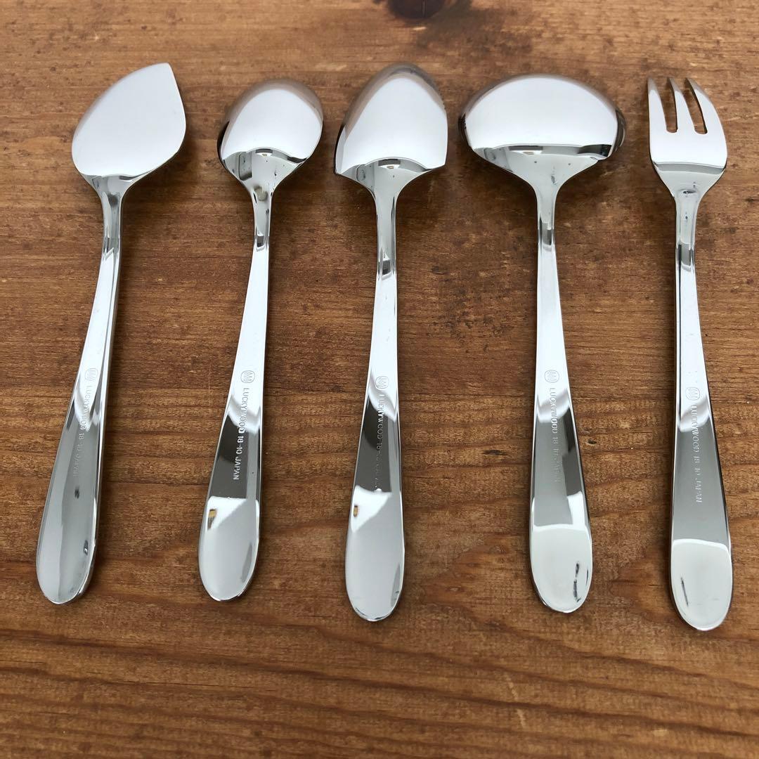 未使用　ラッキーウッド　マリエッタ　カトラリー40本セット　リボン　ハート