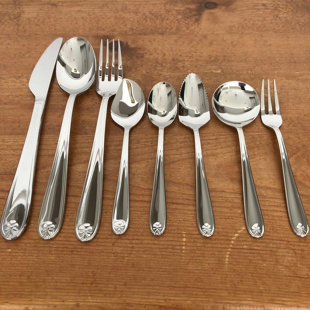 未使用　ラッキーウッド　マリエッタ　カトラリー40本セット　リボン　ハート