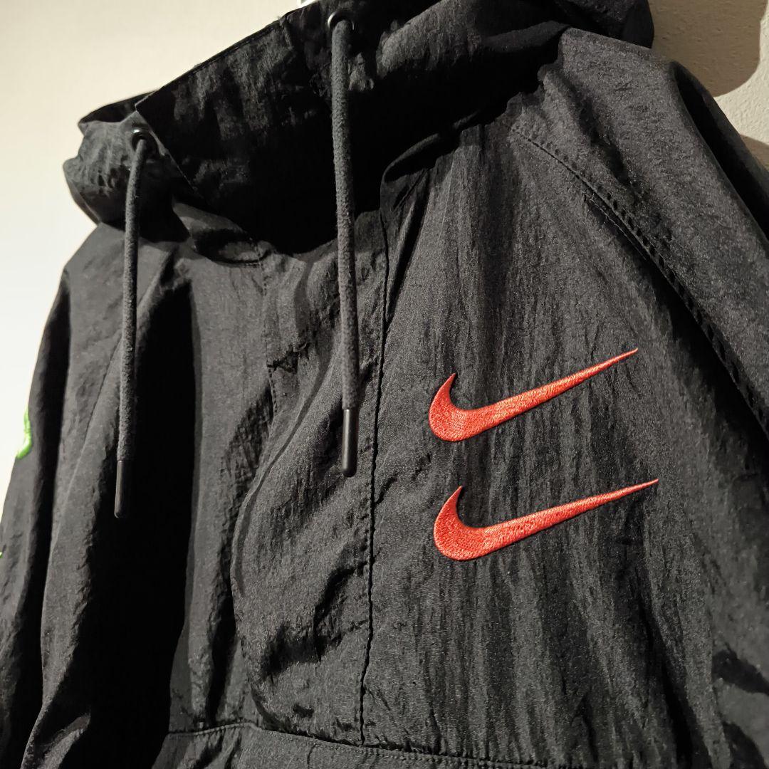 NIKE ウーヴン アノラックパーカー ハーフジップ Swoosh 刺繍ロゴ
