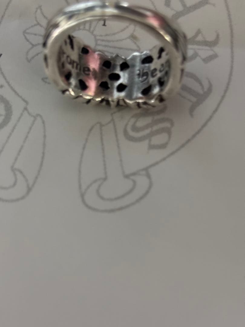 シルバークロスリング23号czカスタムして貰いました。925シルバーです