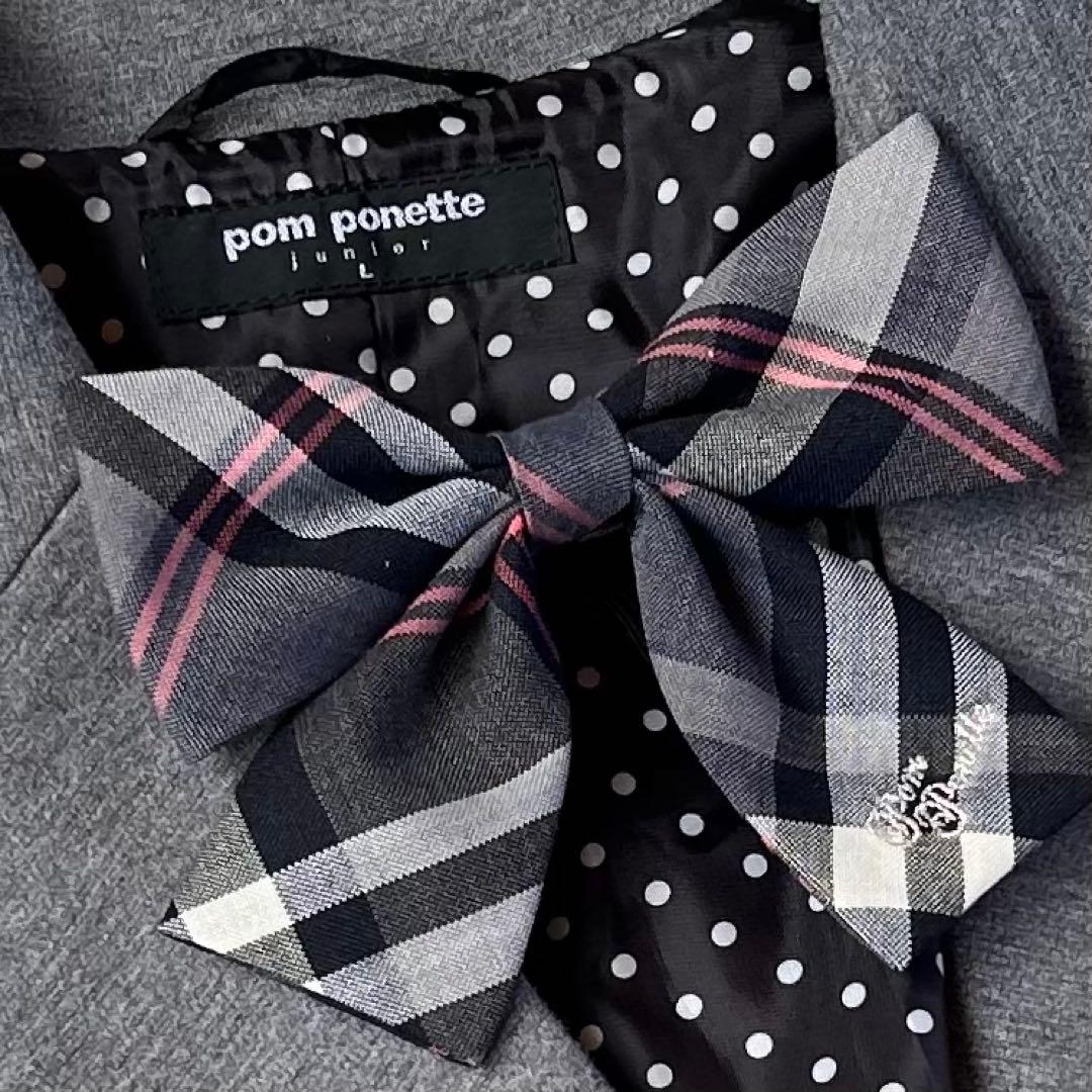 美品★pom ponette ポンポネット　グレー セレモニー　160　スカッツ