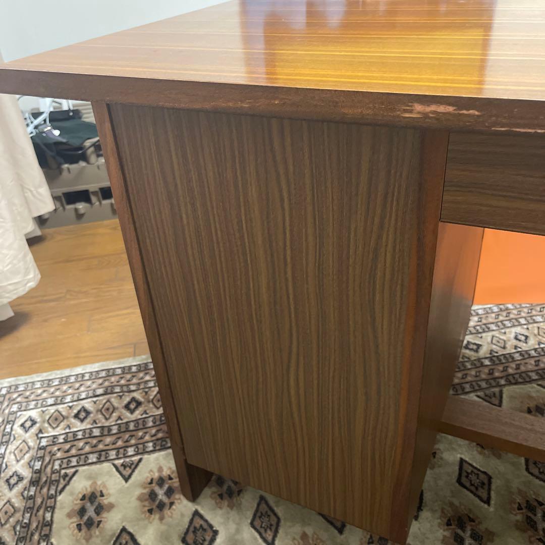 【アンティーク】 木製 デスク 机