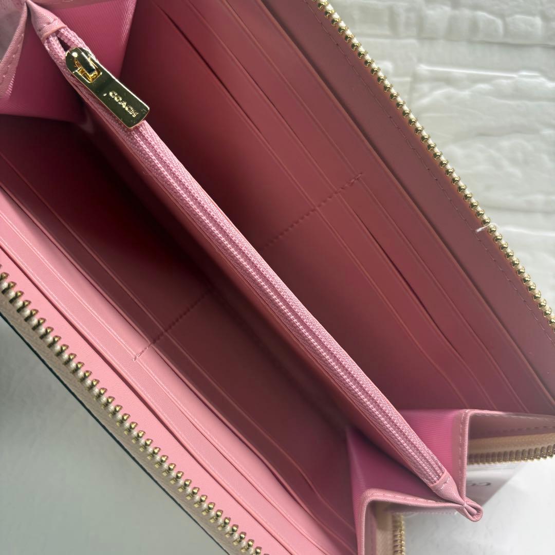 COACH 花柄 長財布 アウトレット品 ホワイト