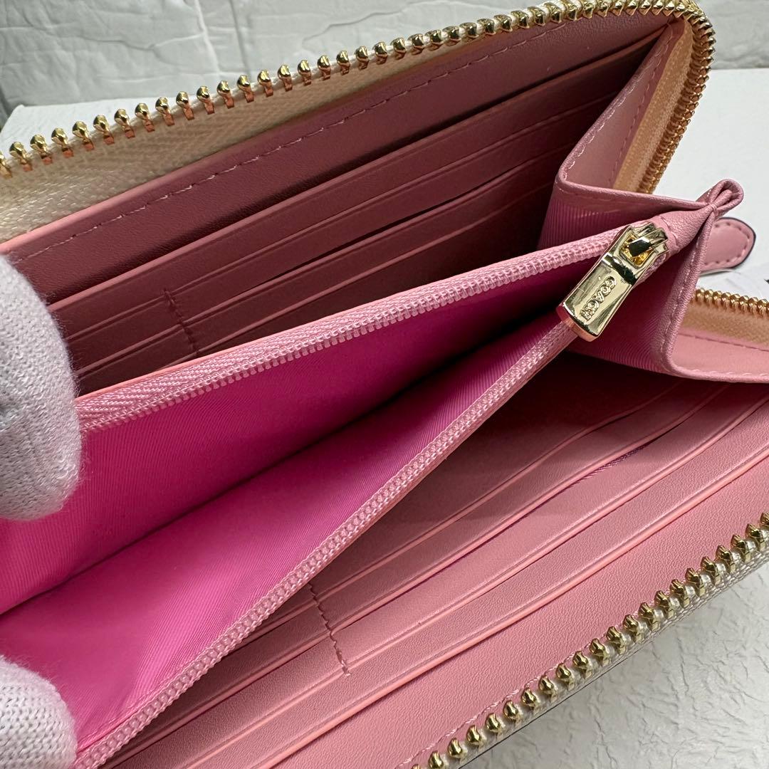 COACH 花柄 長財布 アウトレット品 ホワイト