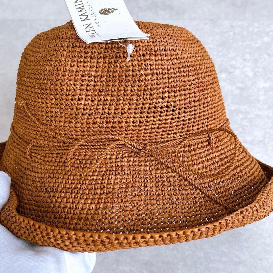新品タグ付き✨ヘレンカミンスキー ラフィアハット 麦わら帽子 プロバンス10 茶