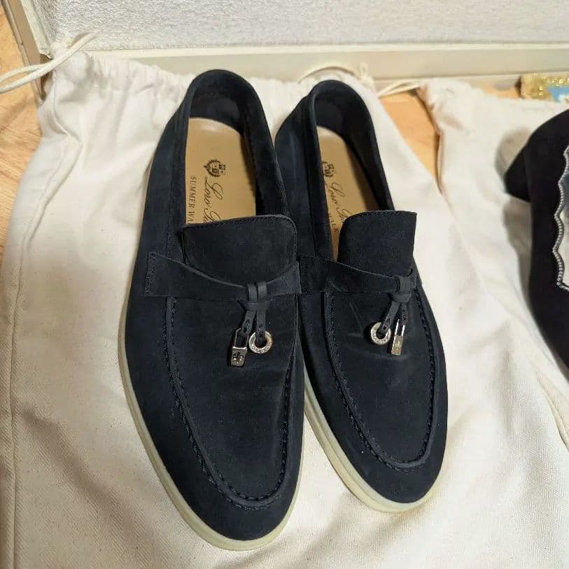 ゆ*」様 Loro Piana SUMMER WALK 濃紺モカシン