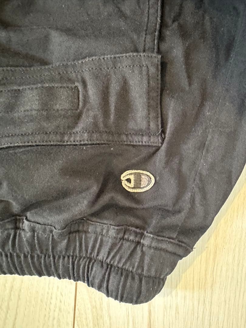 リックオウエンス　チャンピオン黒 サルエルパンツ 刺繍ロゴ入り