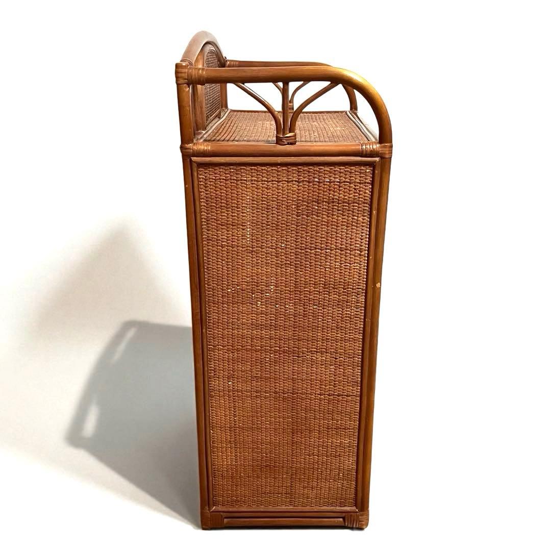 【良品】ラタン製　6段チェスト　籐家具　昭和レトロ　収納家具