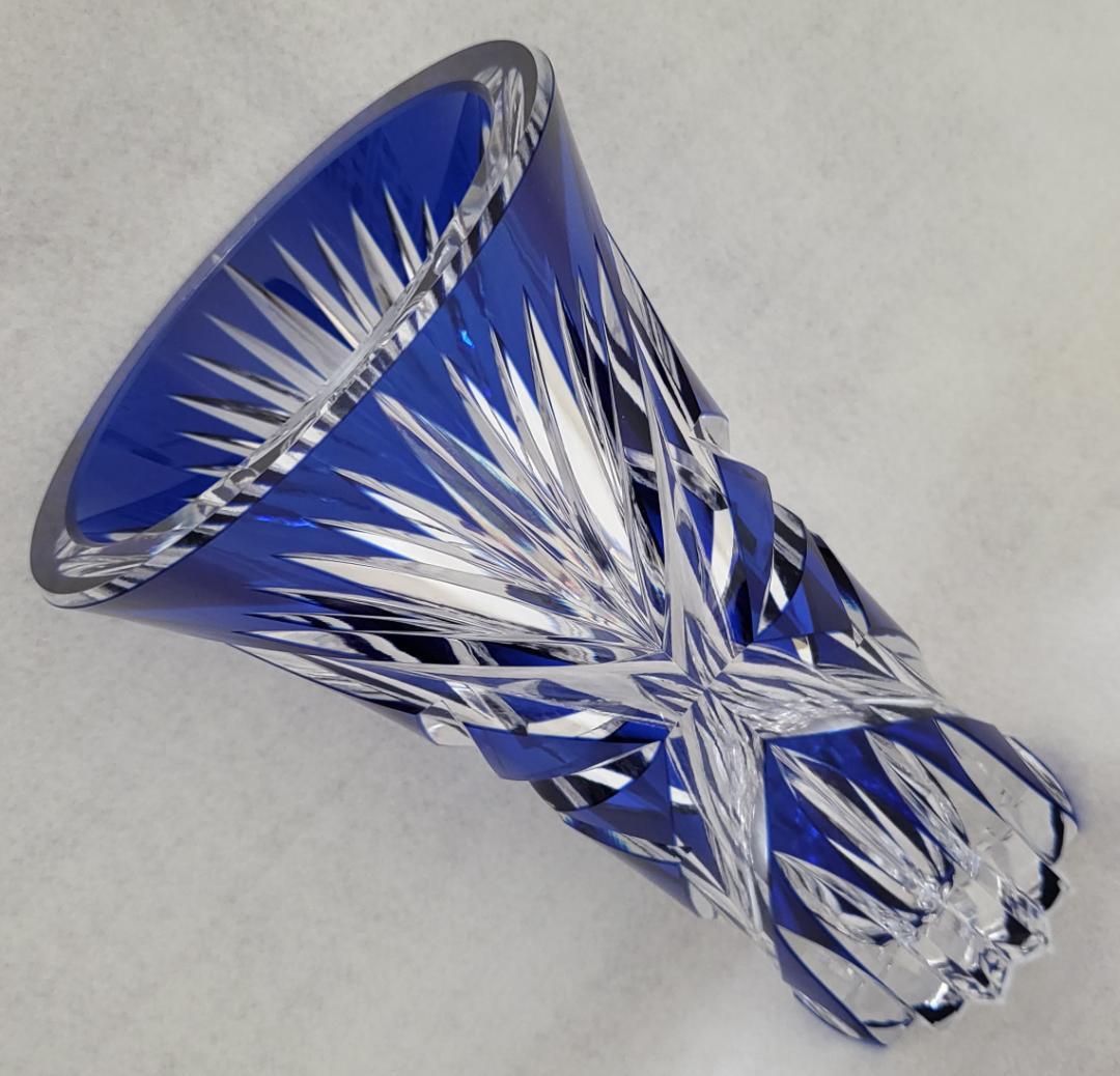 ☆美品 KAGAMI CRYSTAL / カガミクリスタル 花瓶 切子 !!