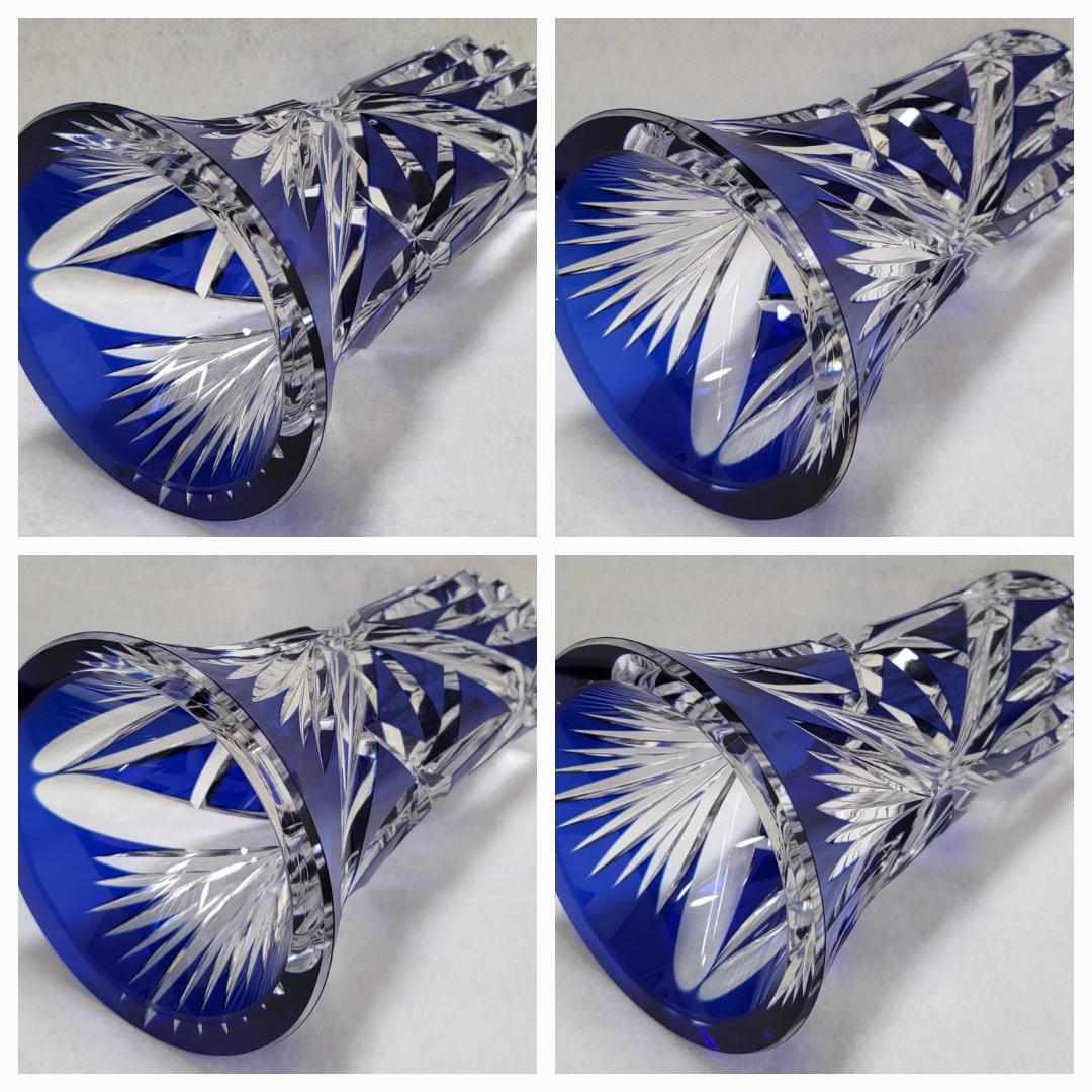 ☆美品 KAGAMI CRYSTAL / カガミクリスタル 花瓶 切子 !!
