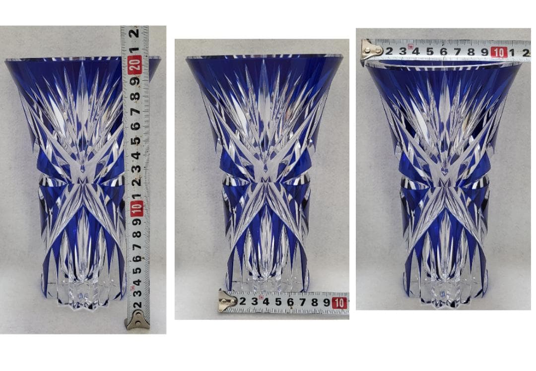 ☆美品 KAGAMI CRYSTAL / カガミクリスタル 花瓶 切子 !!