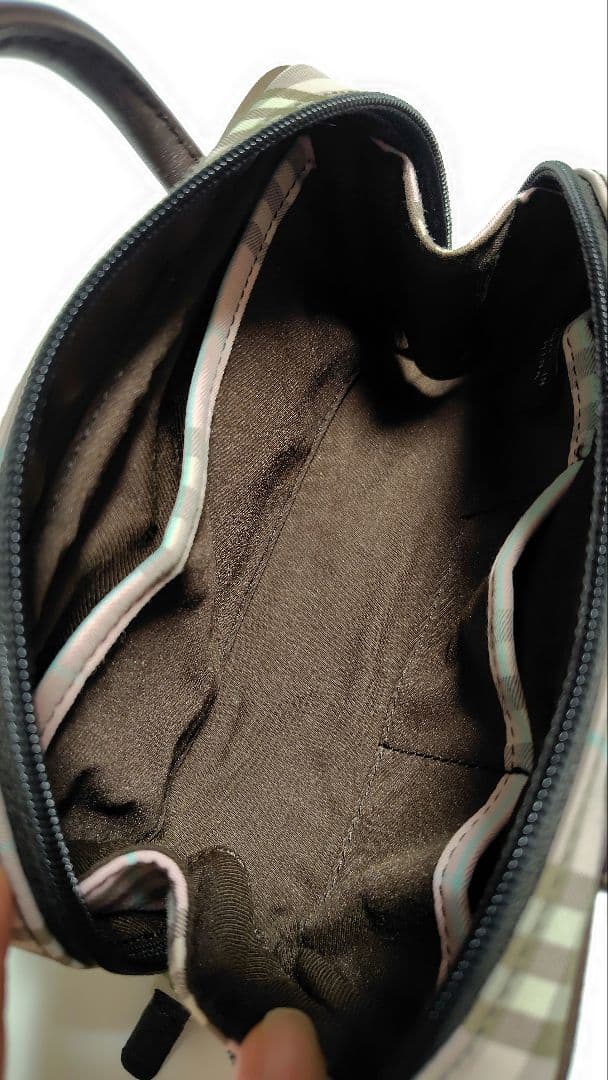 【未使用品】Burberry ノバチェック ボックス型ミニハンドバッグ ポーチ