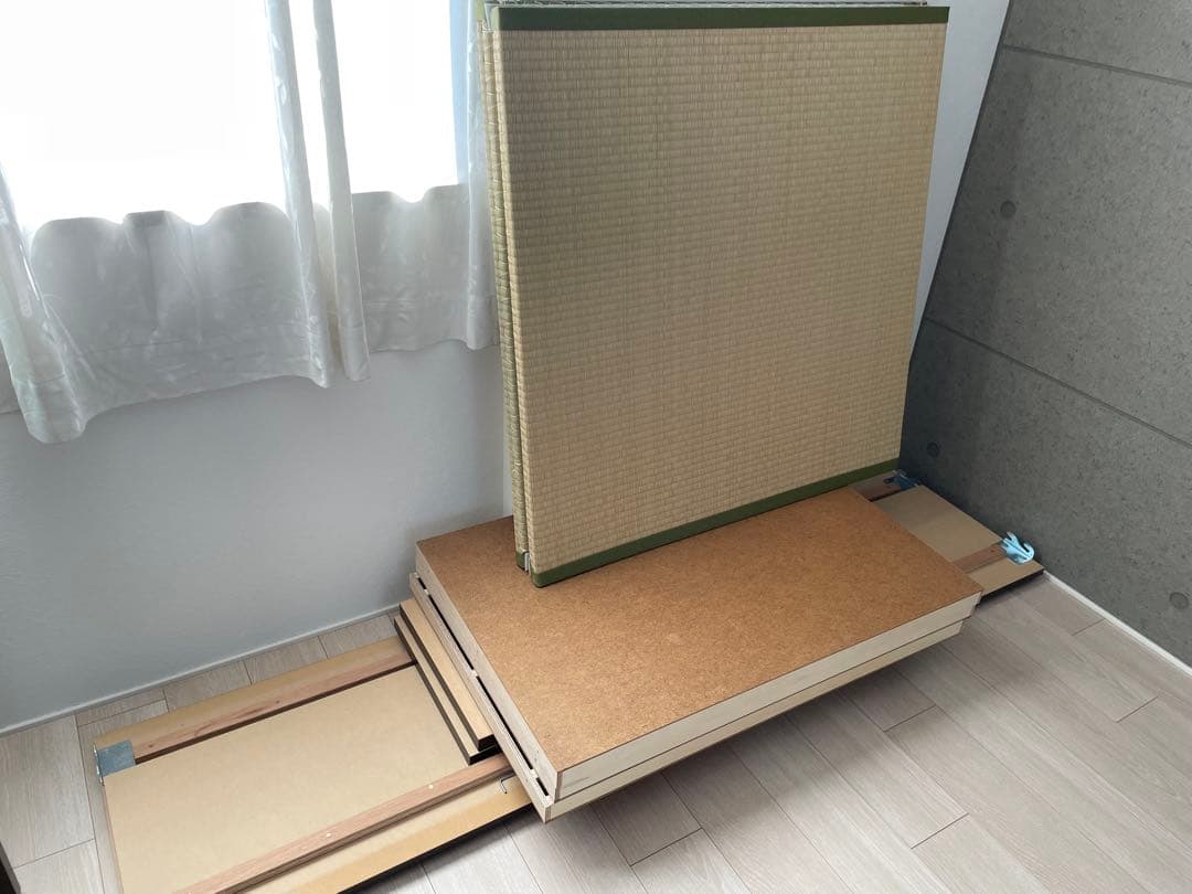 【引取限定】 シングルベッドフレーム ダークブラウン 畳