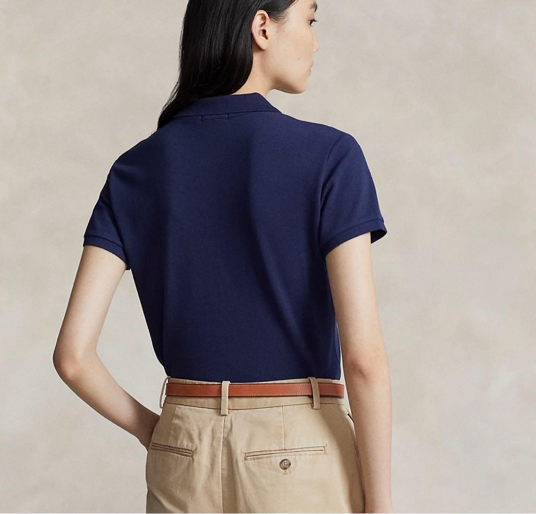 【新品未使用】ポロラルフローレン　スリムフィット　ポロシャツ　紺　ゴルフウェア