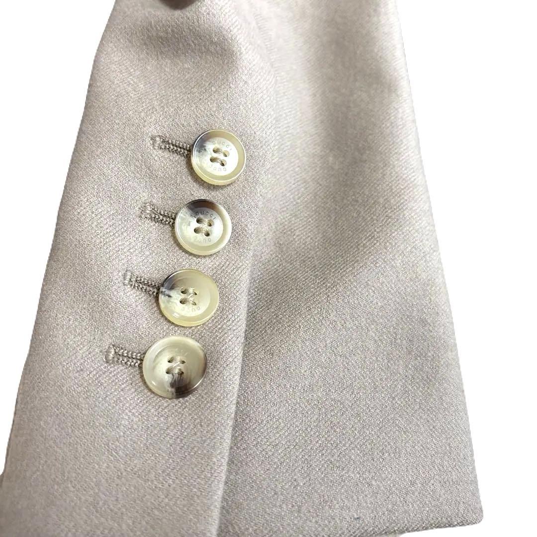 GUCCI ジャケット 38 ベージュ カシミヤ混 グッチテーラードジャケット