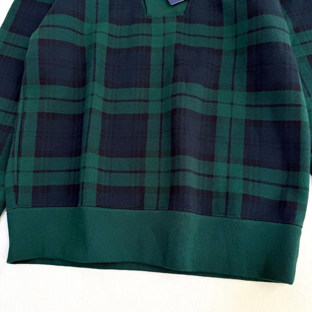 新品✨ポロラルフローレン　ブラックウォッチスウェット　ショールカラー　M