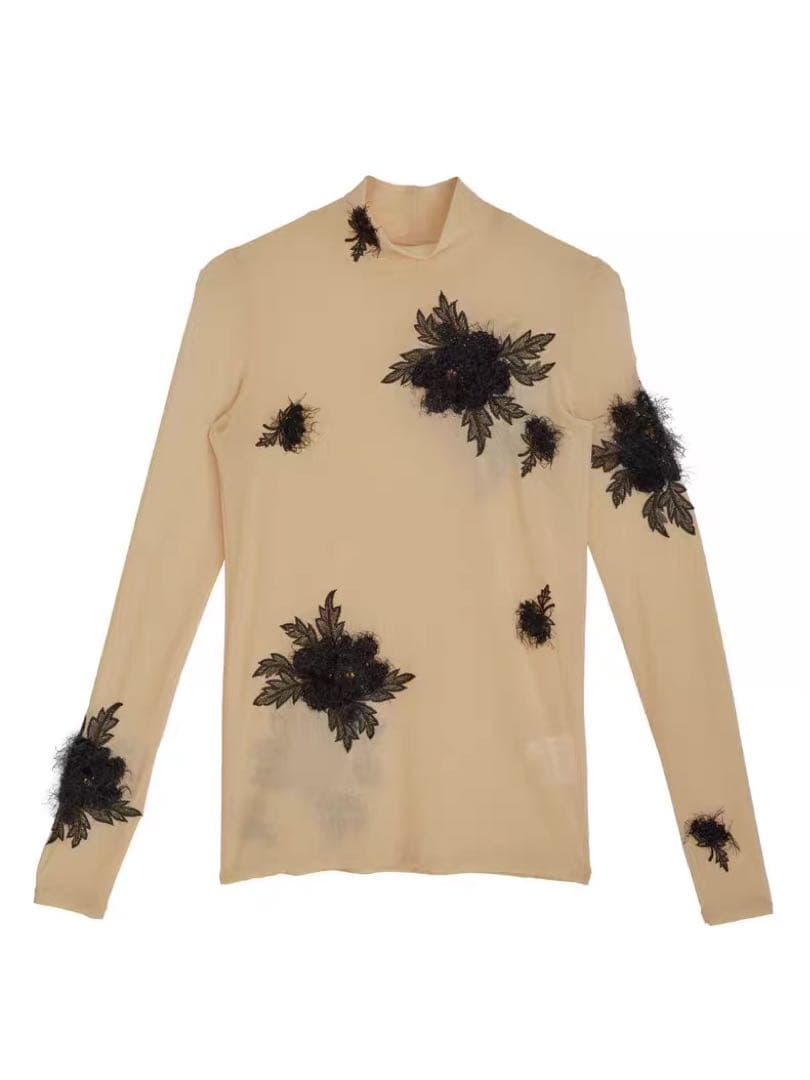 新品　ameri アメリ　スキントップス　カットソー　シースルートップス