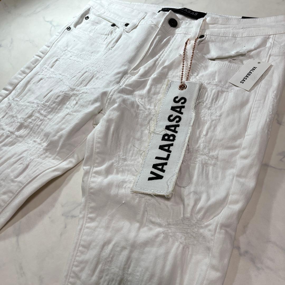 VALABASAS ホワイトデニム 28