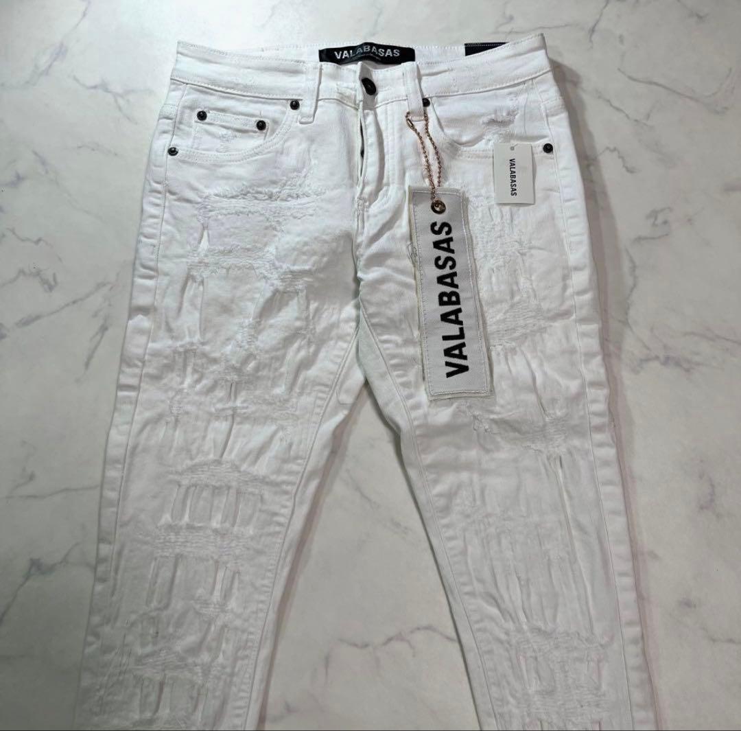 VALABASAS ホワイトデニム 28