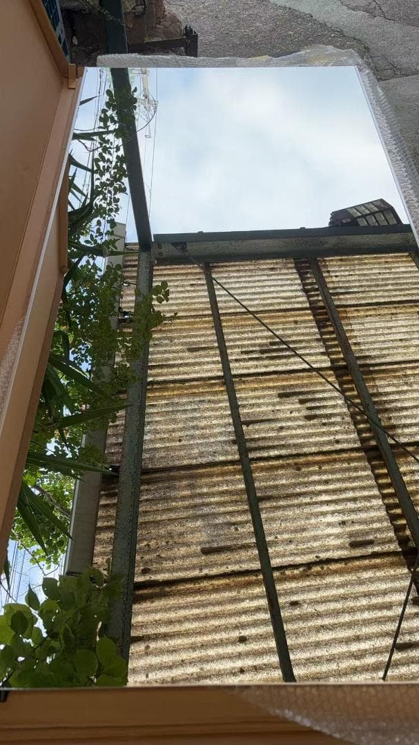 【中古】ダンスミラー 割れない鏡 幅80x160cm 姿見 銀色 4番