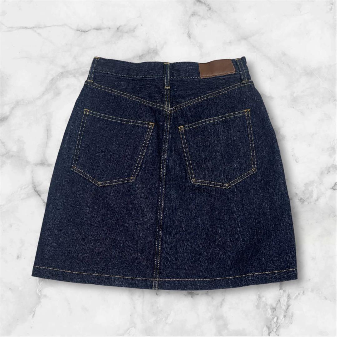 SHINZONE シンゾーン デニム ミニスカート ハイウエスト 台形　濃紺