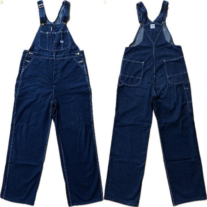 Lee 日本製☆ワイドオーバーオール☆レトロデニム☆メンズL・レディースLL