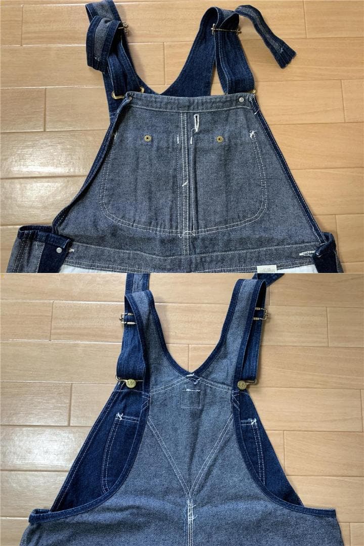 Lee 日本製☆ワイドオーバーオール☆レトロデニム☆メンズL・レディースLL