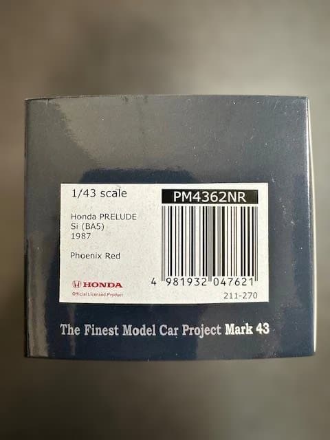 【MARK43】 ホンダ プレリュード Si (BA5) 1989　1/43