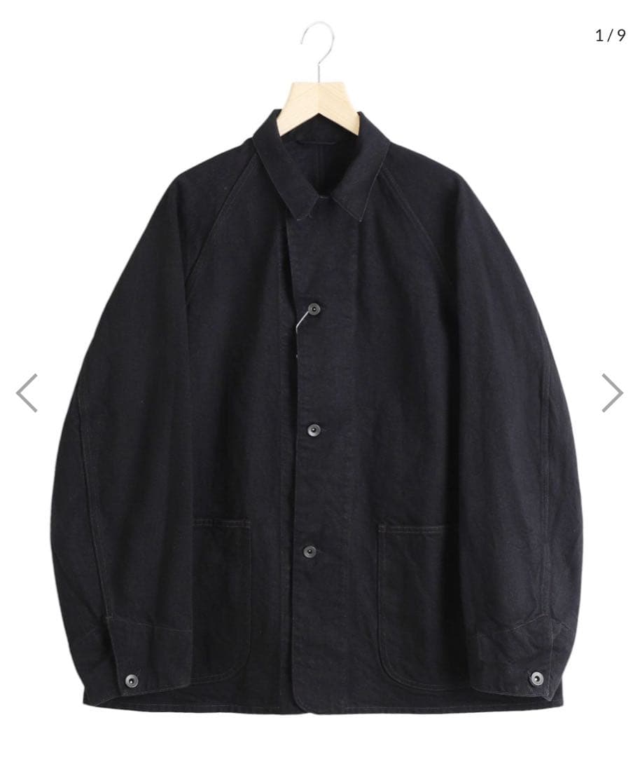 comoli デニムワークジャケット　ブラック　サイズ3